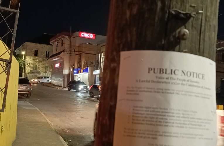 Rights Activation Outdoor Public Notice – Mandeville-post-overlooking-cibc