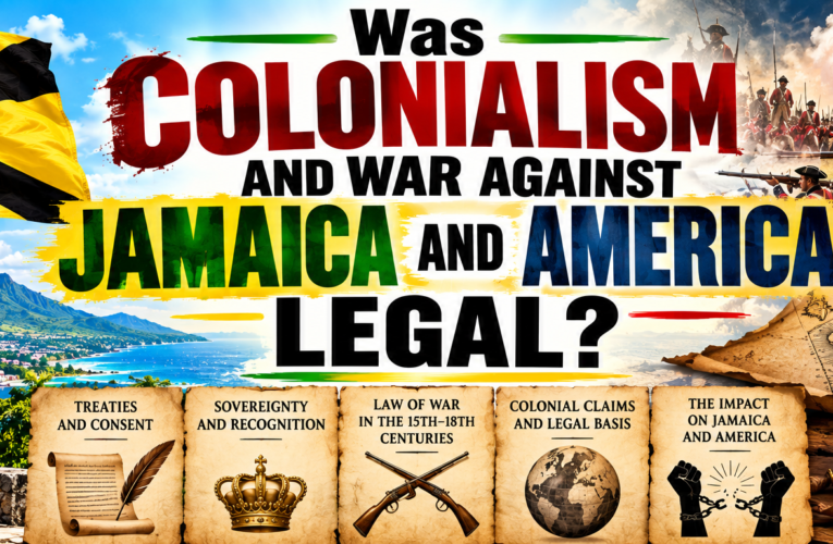 Was Colonialism and war against Jamaica and America Legal? September 27 2026